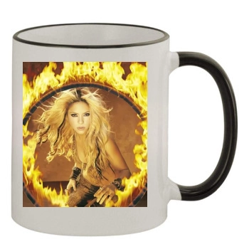 Shakira 11oz Colored Rim & Handle Mug