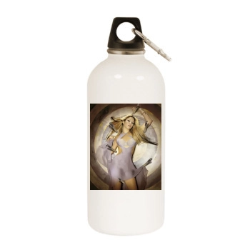 Shakira White Water Bottle With Carabiner