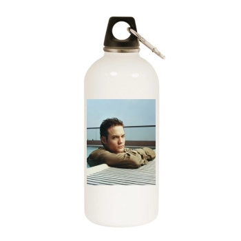 Shane West White Water Bottle With Carabiner