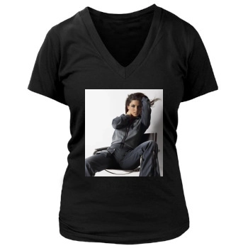 Shania Twain Women's Deep V-Neck TShirt