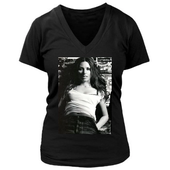 Shania Twain Women's Deep V-Neck TShirt