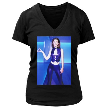 Shania Twain Women's Deep V-Neck TShirt