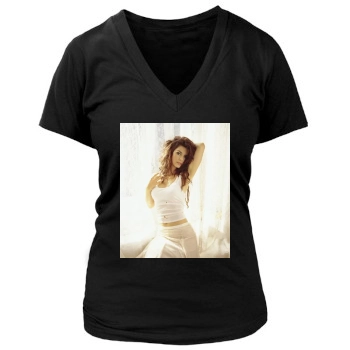 Shania Twain Women's Deep V-Neck TShirt