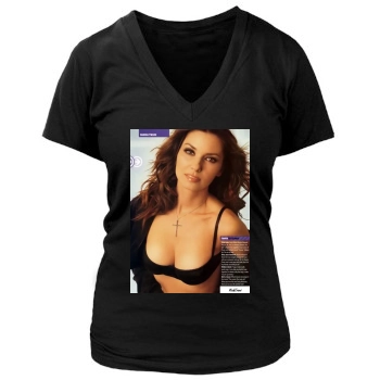 Shania Twain Women's Deep V-Neck TShirt