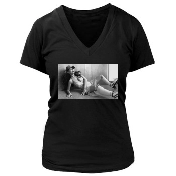 Shania Twain Women's Deep V-Neck TShirt