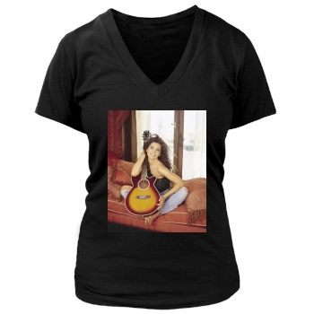 Shania Twain Women's Deep V-Neck TShirt