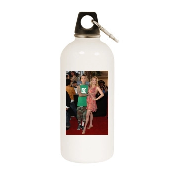 Shanna Moakler White Water Bottle With Carabiner