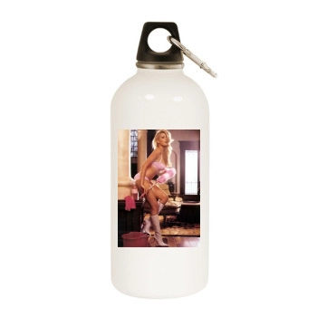 Shanna Moakler White Water Bottle With Carabiner