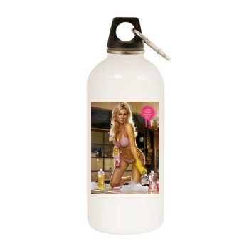 Shanna Moakler White Water Bottle With Carabiner