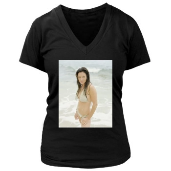 Shannen Doherty Women's Deep V-Neck TShirt