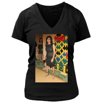 Shannen Doherty Women's Deep V-Neck TShirt