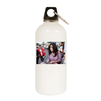 Shannen Doherty White Water Bottle With Carabiner