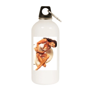 Shannon Elizabeth White Water Bottle With Carabiner