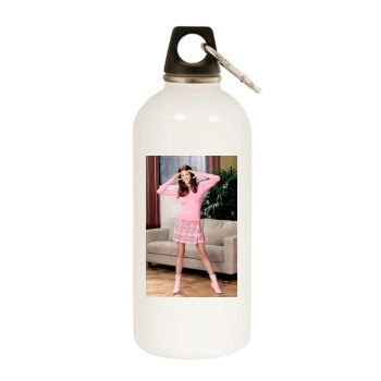 Shannon Elizabeth White Water Bottle With Carabiner