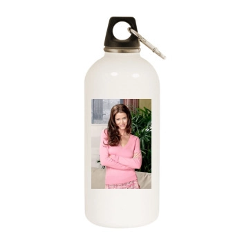 Shannon Elizabeth White Water Bottle With Carabiner