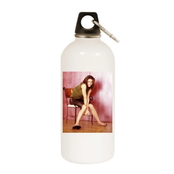 Shannon Elizabeth White Water Bottle With Carabiner