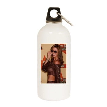 Shannon Elizabeth White Water Bottle With Carabiner