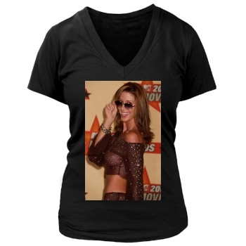 Shannon Elizabeth Women's Deep V-Neck TShirt