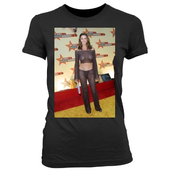 Shannon Elizabeth Women's Junior Cut Crewneck T-Shirt