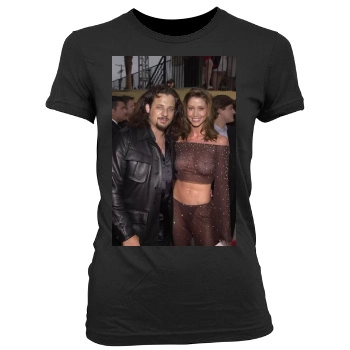 Shannon Elizabeth Women's Junior Cut Crewneck T-Shirt