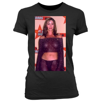 Shannon Elizabeth Women's Junior Cut Crewneck T-Shirt