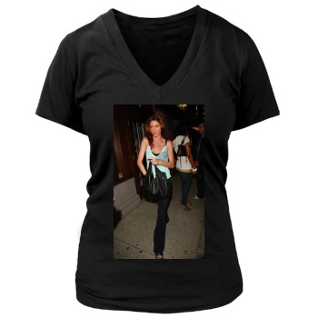 Shannon Elizabeth Women's Deep V-Neck TShirt