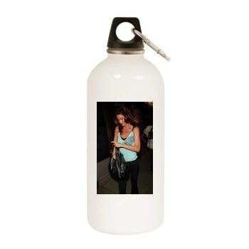 Shannon Elizabeth White Water Bottle With Carabiner