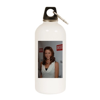 Shannon Elizabeth White Water Bottle With Carabiner