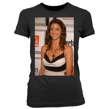 Shannon Elizabeth Women's Junior Cut Crewneck T-Shirt