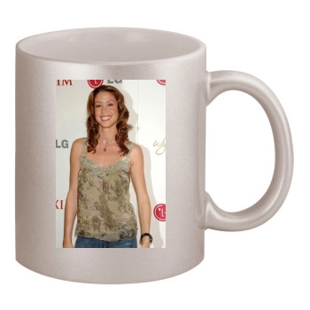 Shannon Elizabeth 11oz Metallic Silver Mug