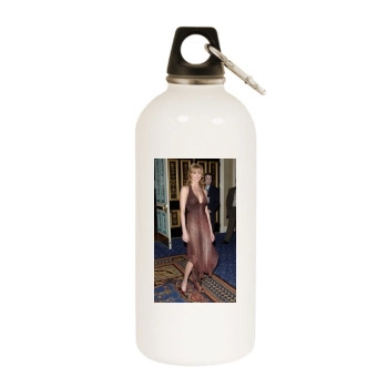 Shannon Elizabeth White Water Bottle With Carabiner