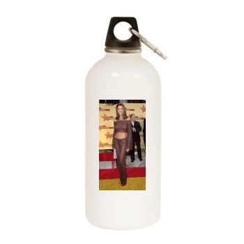 Shannon Elizabeth White Water Bottle With Carabiner