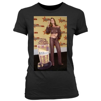 Shannon Elizabeth Women's Junior Cut Crewneck T-Shirt