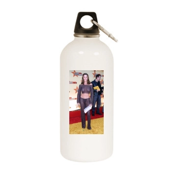 Shannon Elizabeth White Water Bottle With Carabiner