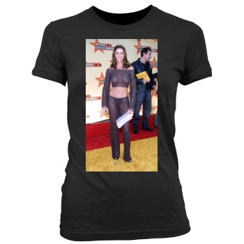 Shannon Elizabeth Women's Junior Cut Crewneck T-Shirt