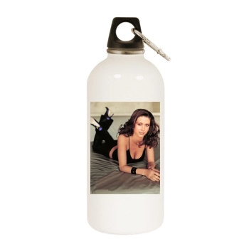 Shannon Elizabeth White Water Bottle With Carabiner