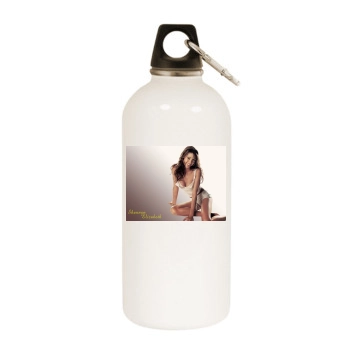 Shannon Elizabeth White Water Bottle With Carabiner