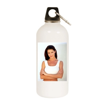 Shannon Elizabeth White Water Bottle With Carabiner