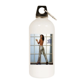 Shannon Elizabeth White Water Bottle With Carabiner