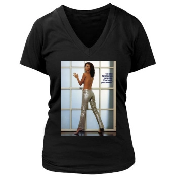 Shannon Elizabeth Women's Deep V-Neck TShirt