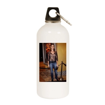 Shannon Elizabeth White Water Bottle With Carabiner