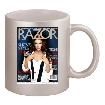 Shannon Elizabeth 11oz Metallic Silver Mug