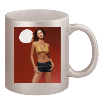 Shannon Elizabeth 11oz Metallic Silver Mug