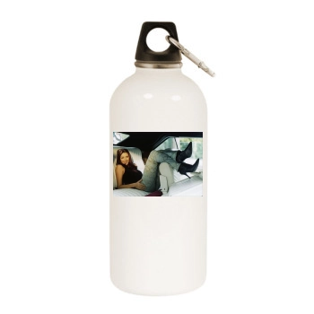 Shannon Elizabeth White Water Bottle With Carabiner