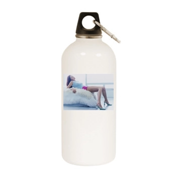 Shannon Elizabeth White Water Bottle With Carabiner