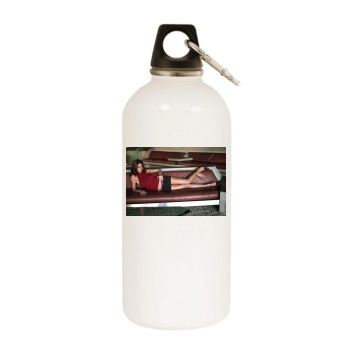 Shannon Elizabeth White Water Bottle With Carabiner