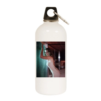 Shannon Elizabeth White Water Bottle With Carabiner