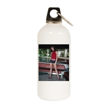 Shannon Elizabeth White Water Bottle With Carabiner