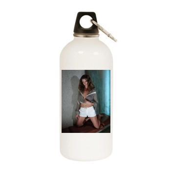 Shannon Elizabeth White Water Bottle With Carabiner