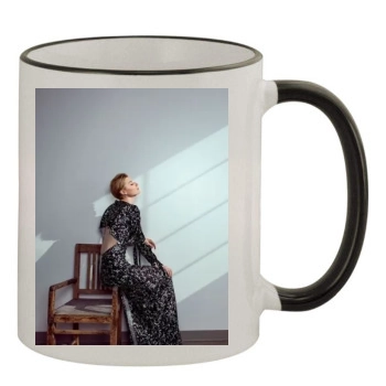 Elizabeth Debicki 11oz Colored Rim & Handle Mug